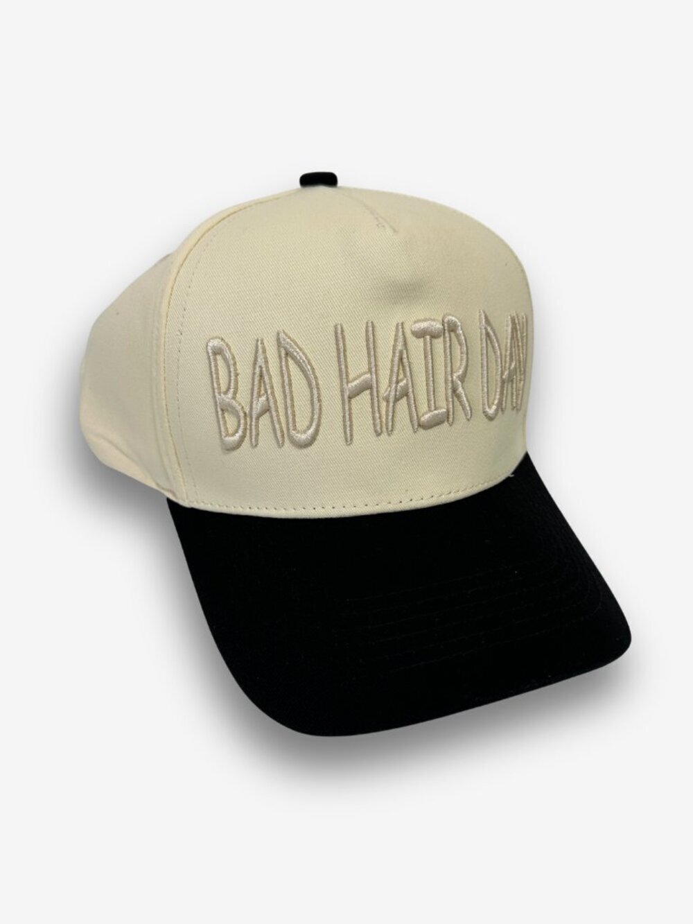 Off White Trucker Hat Black Brim Snapback Bad Hair Day OS Streetwear Athleisure
